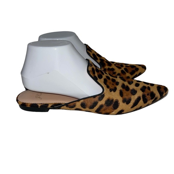 J Crew Women's Shoes Size 10 Animal Print Dyed Calf Hair Slip On Slide Comfort - Picture 1 of 11